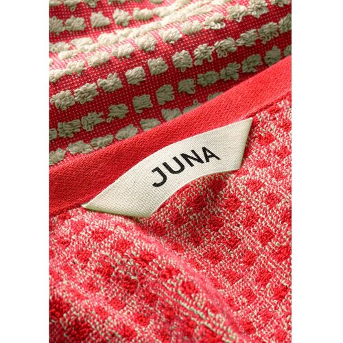 JUNA Crveni ručnik od organskog pamuka od frotira 50x100 cm Check &amp;ndash; Slike