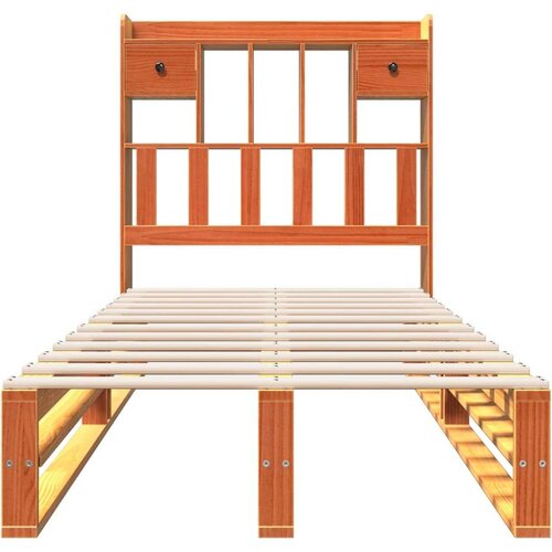  Krevet s regalom za knjige bez madraca 75 x 190 cm od borovine Slike