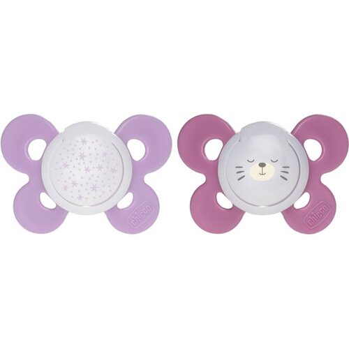 Chicco duda physio silikon 16-36m+ 2/1 0%BPA roza comfort, ljubičasta Cene