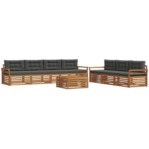  Set vanjskih sofa 8 kom. Prirodna i antracit Slike