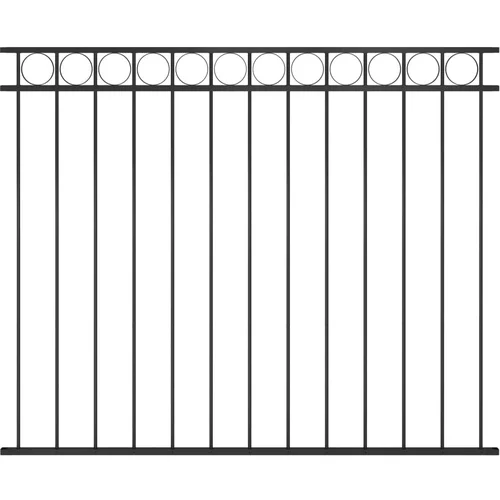 PANEL za ogradu čelični 1,7 x 1,5 m crni