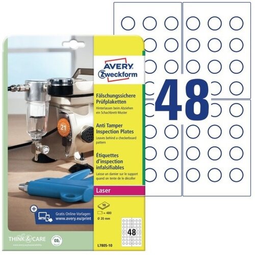  Etikete zweckform kontrolne anti tamper fi 20 l7805 ZWECKFORM1 Cene