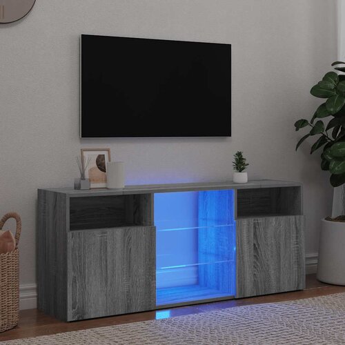 TV ormarić s LED svjetlima boja hrasta sonome 120x30x50 cm Cene