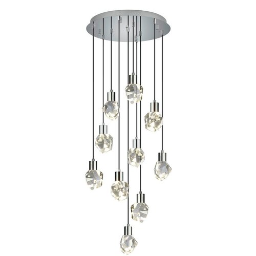 Trio Select LED viseća svjetiljka u srebrnoj boji sa staklenim sjenilom &amp;oslash; 51,5 cm Verano &amp;ndash; Slike