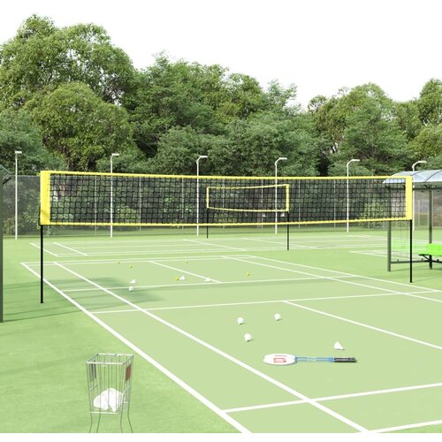 vidaXL Mreža za badminton rumena in črna 600x155 cm PE tkanina Cene