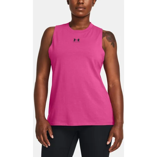 Under Armour Campus Muscle Tank Top - PNK - Women