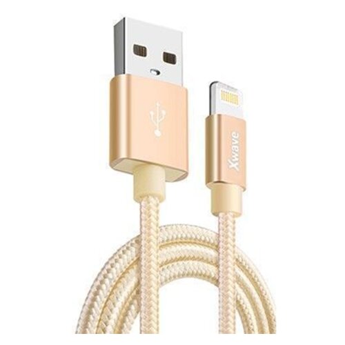 X Wave kabl usb iphone 3A alu 2m pleteni gold Cene