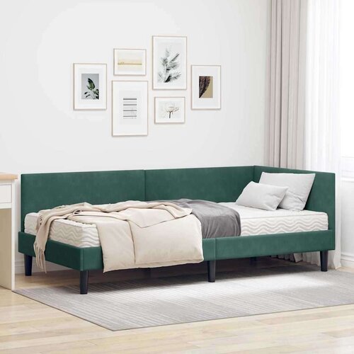  Kotni okvir postelje z matrico Drugo 2 pcs Zelena Žamet, (5000123956) Cene