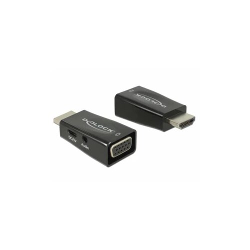Delock 65901 HDMI / VGA / USB-C&reg; / utičnica adapter [1x mu&scaron;ki konektor HDMI - 1x 15-polni ženski konektor D-Sub, ženski Cijene
