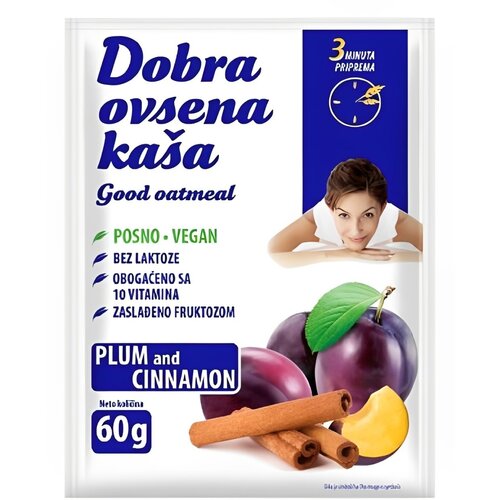 Dobra Ovsena Kaša šljivom i cimetom 60g Cene