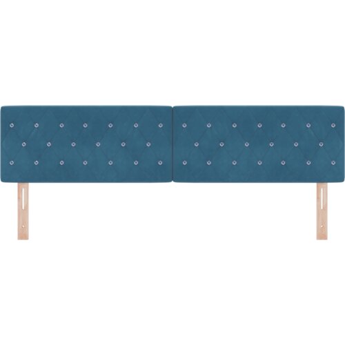  LED uzglavlje s kristalnim gumbom tufterice Tamno plavo 90 cm bar&amp;scaron;un Slike