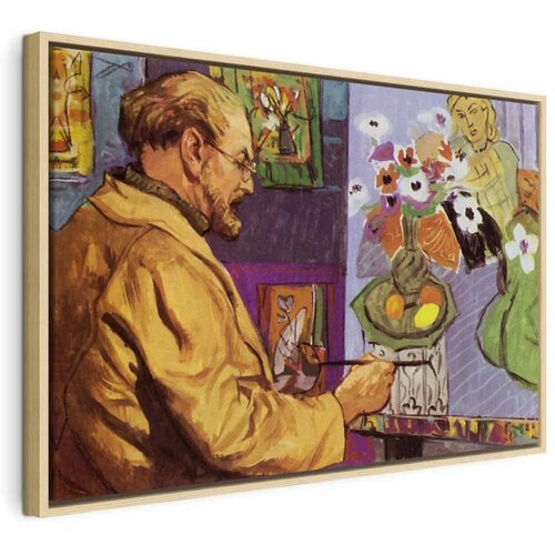  Slika - Painting by Henri Matisse (colour lithograph) 90x60 U prirodnom drvenom okviru Cene
