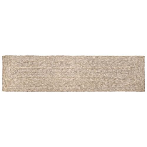 vidaXL Tepih Prirodna i bijela 60 x 400 cm Juta Cijene