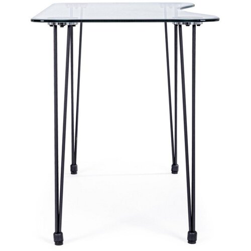 BIZZOTTO Pisalna miza s stekleno mizno plo&amp;scaron;čo 60x120 cm Rondo &amp;ndash; Slike