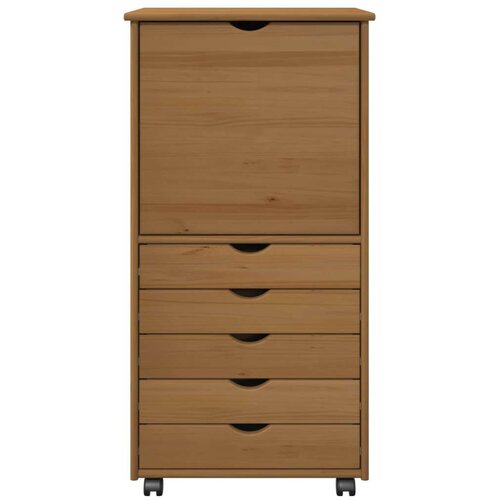  Mobilni ormar Medeno smeđa 53 x 39 x 103 cm Čvrsto borovo drvo Slike