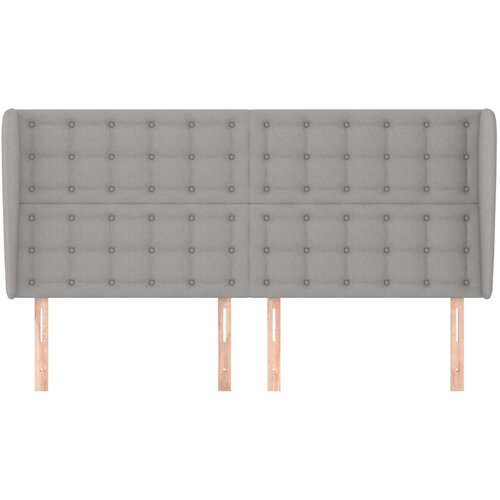  Uzglavlje s u&amp;scaron;ima svjetlosivo 183x23x118/128 cm od tkanine Slike