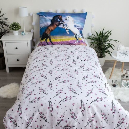Jerry Fabrics Pamučna dječja posteljina za krevet za jednu osobu 140x200 cm Horse &amp;quot;Meadow&amp;quot; &amp;ndash; Slike
