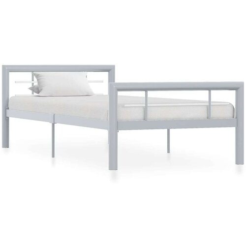  Za krevet sivo-bijeli metalni 90 x 200 cm Slike