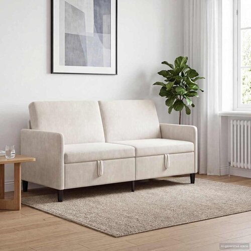 SOFA s pohranom Krem 172 x 78 x 87 cm Poliester Slike