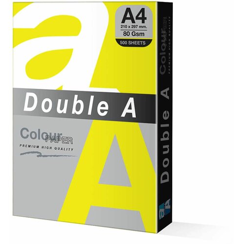 Double A fotokopir papir da A4 neon yellow-neon zuti 500l Cene