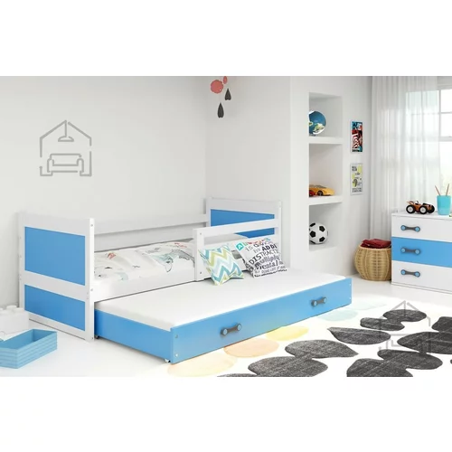 BMS Group Otroška postelja Rico z dodatnim ležiščem - 90x200 cm - bela
