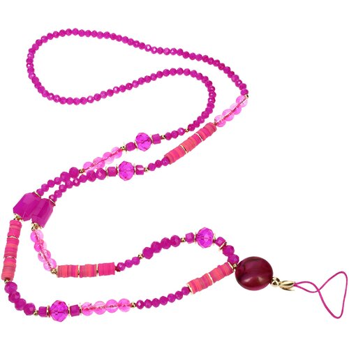 AVIZAR Phone Jewel Crystal perle in Heishi 90 cm - Fuksija, (20763467) Slike