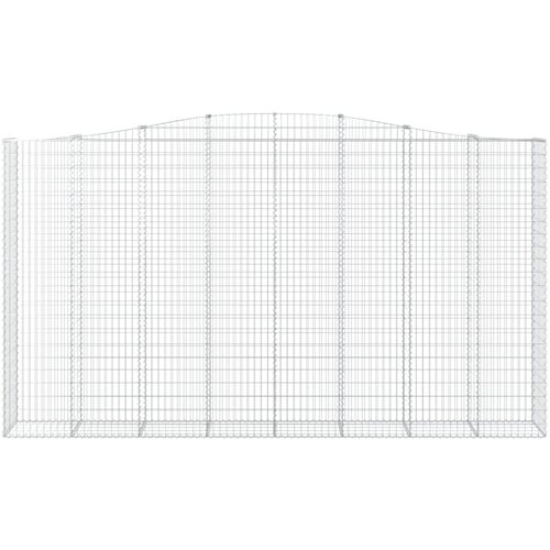  Lučne gabionske ko&amp;scaron;are 3 kom 400x50x220/240cm pocinčano željezo Slike