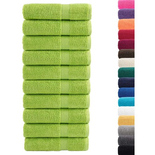 VidaXL Ručnici za kupanje 10 kom tirkizni 100x150 cm 600gsm 100% pamuk Slike