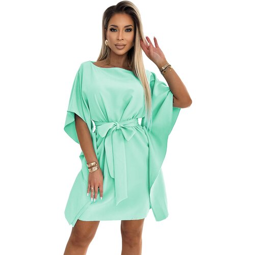 Numoco Women&amp;#039;s dress with a tie at the waist Slike