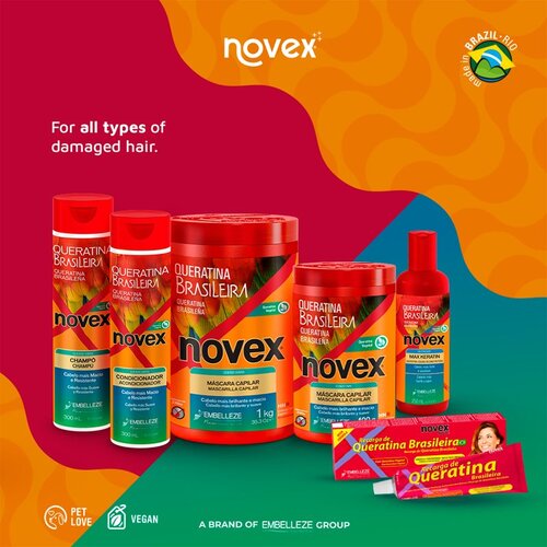 Novex Brazilian Keratin krepilni in obnovitveni balzam 300 ml Slike