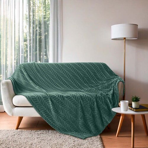 Douceur d int&amp;eacute;rieur Zeleno pregrinjalo iz mikroflanele 180x220 cm Arya &amp;ndash; Slike