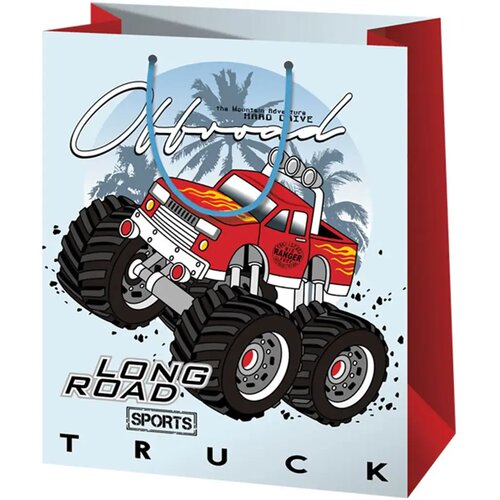 Cardex Cardex: Monster Truck avtomobilska rdeče-bela darilna vrečka srednje velikosti 17,8x10x23 cm Cene