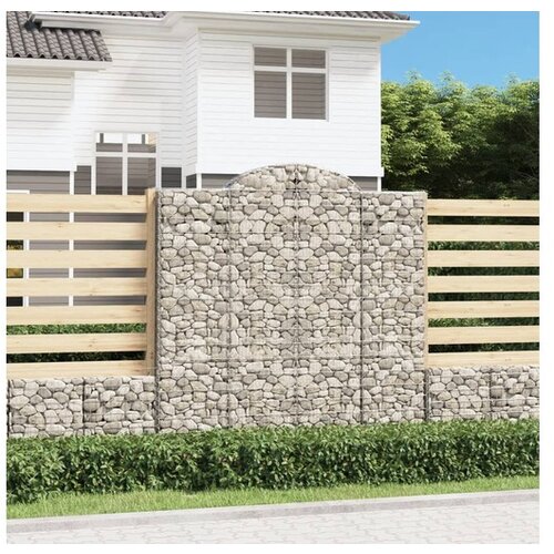 vidaXL obokana gabion košara 13 kos 200x50x200/220 cm pocinkano železo Cene