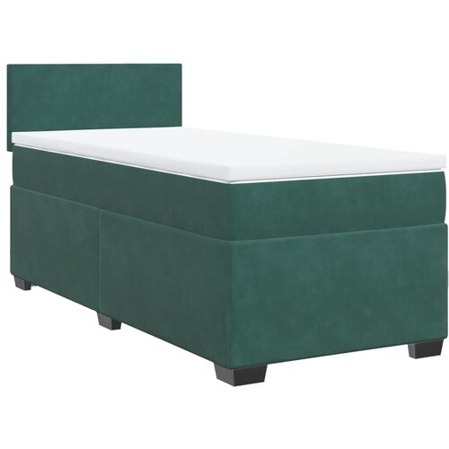 Maison Chic Box spring postelja - Vzmetna postelja z vzmetnico temno zelena 100x200 cm žamet SL10479, (21903386) Cene