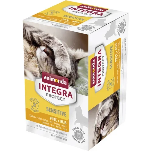 Animonda Integra Protect Adult Sensitive pladnji 24 x 100 g - Puran & riž