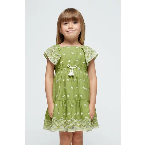 Mayoral Dječja haljina boja: zelena, mini, širi se prema dolje
