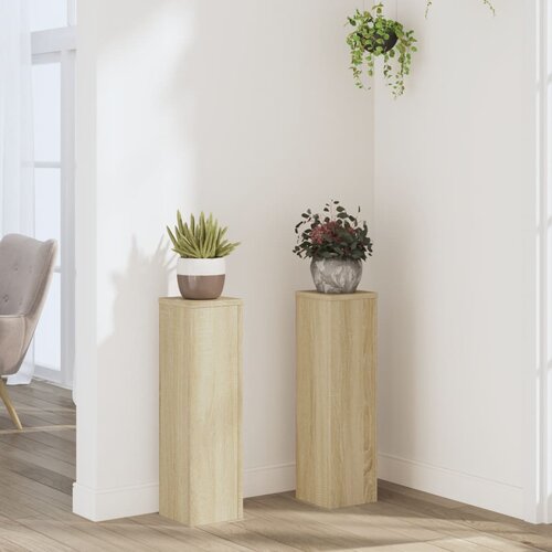 Furnova Stojalo za rastline 2 kosa sonoma hrast 17x17x60 cm inž. les, (21922163) Cene