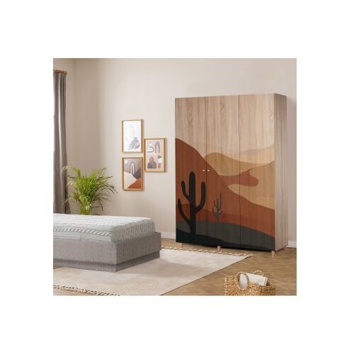 Woody Fashion Ormar Lena 3 135x192x52cm Hrast Slike