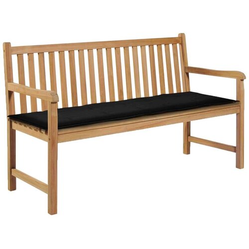  Jastuk za vrtnu klupu crni 150 x 50 x 3 cm od tkanine Oxford Slike