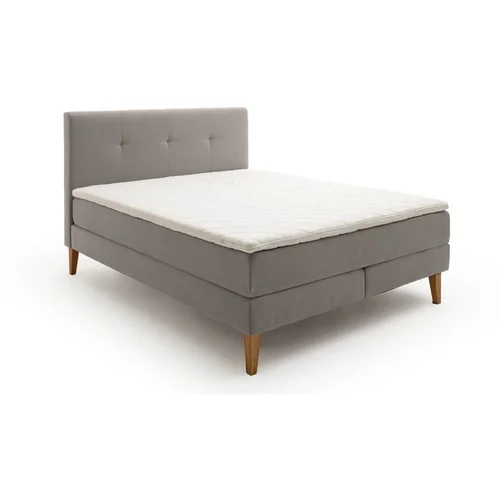 Meise Möbel Svijetlo sivi boxspring krevet 160x200 cm Stockholm –