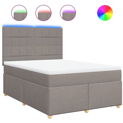 Maison Chic Box spring postelja - Vzmetna postelja z vzmetnico taupe 140x200 cm blago SL10908, (21885695) Cene