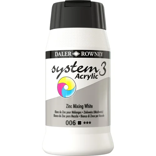 DALER ROWNEY System3 Akrilna boja 500 ml Zinc Mixing White