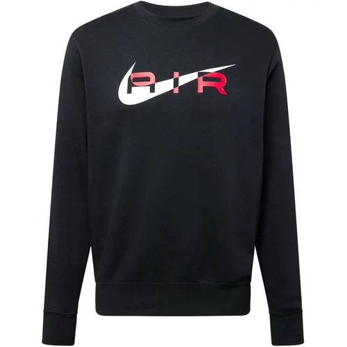 Nike Sportswear Sweater majica 'AIR' svijetlo crvena / crna / bijela
