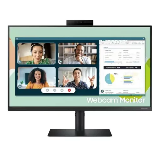 Samsung Monitor S24A400VEU 61 cm (24"), IPS, 16:9, 1920x1080, D-Sub,DP,HDMI,USB Hub, KAMERA, ZVOČNIKI