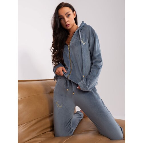 Fashion Hunters Powder blue viscose velour set from Melody Cene