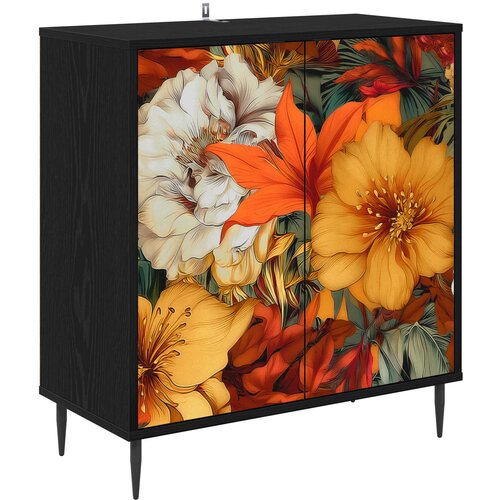  Kreveta GENNEP Crni hrast 69 x 33 x 76 cm Konstruirano drvo Slike