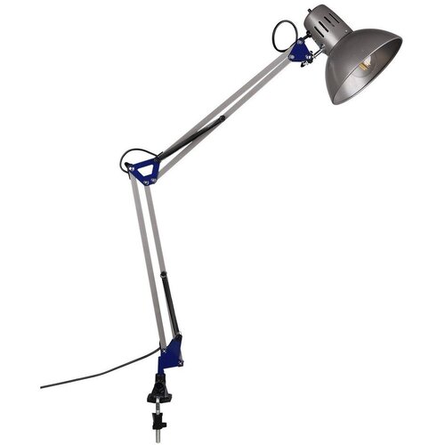  Namizna svetilka z upogljivo konstrukcijo/s sponko v srebrni barvi (vi&scaron;ina 73,5 cm) Tajo &ndash; Cene