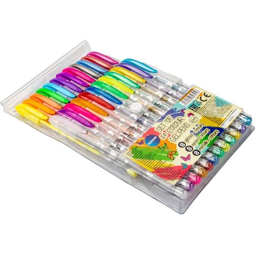  Set rolera u boji Centrum gel 1mm (metalic, neon, glitter) u PVC vrećici 24/1 89705 Slike