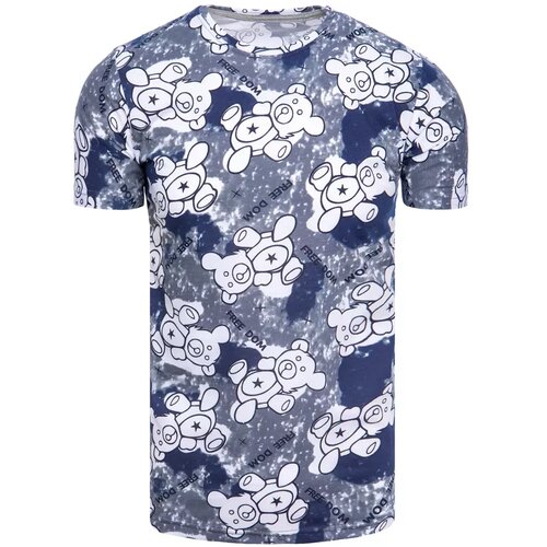 DStreet T-shirt męski z nadrukiem szary Cene