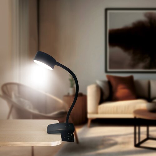 Solight WO3001-B-LED prigu&amp;scaron;iva fleksibilna lampa sa stezaljkom LED/2W/5V 3000/4000/6500K crna Slike